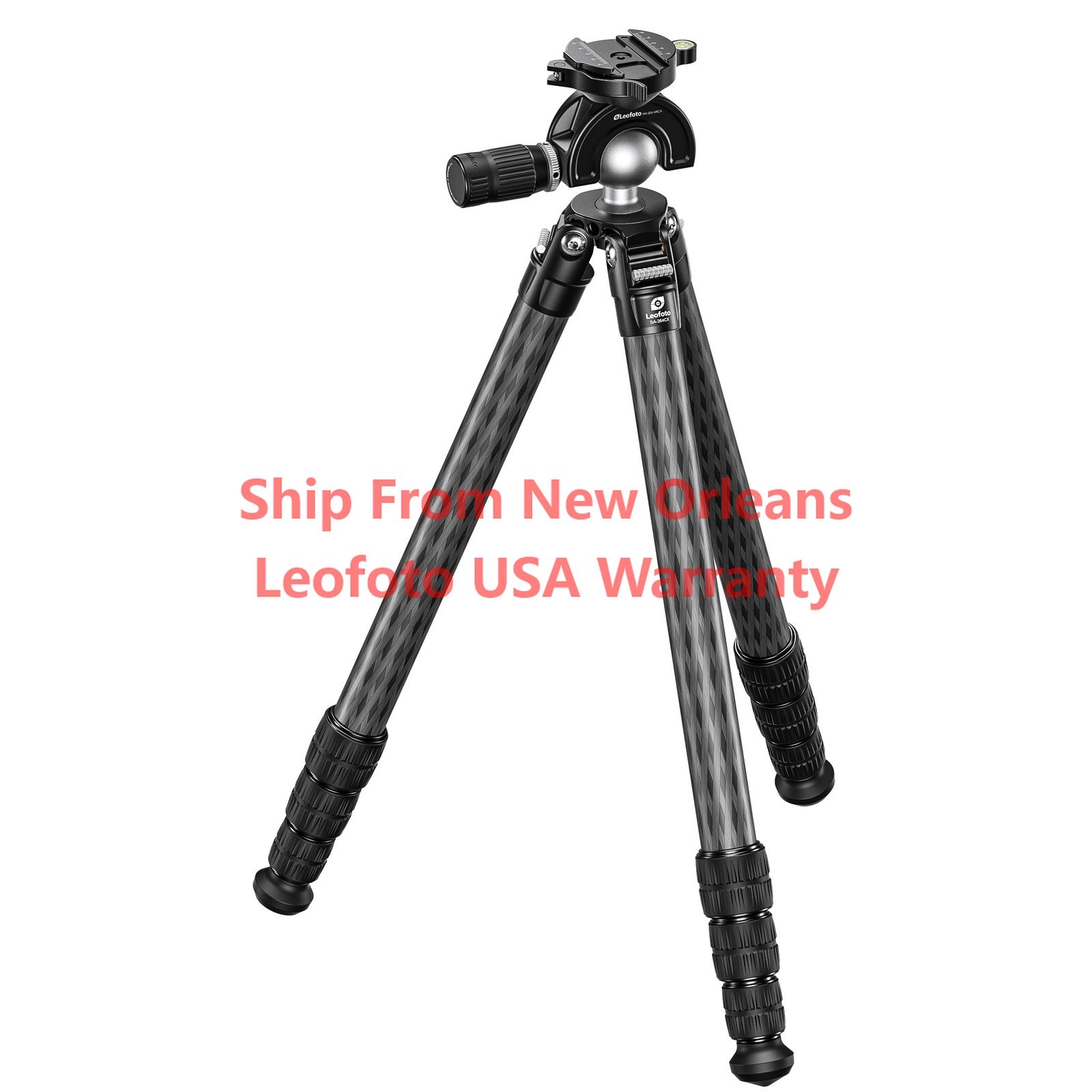 Leofoto SA-364CX+MH-50X Arca Clamp Outdoors Tripod with Dynamic Ball Head Set
