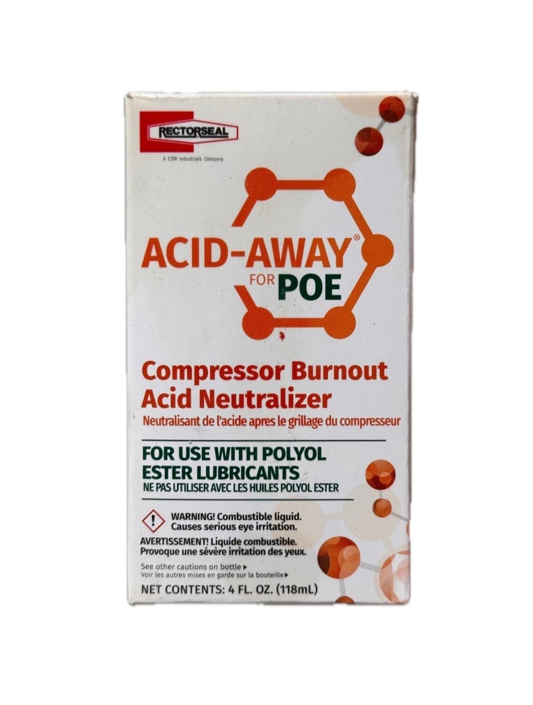 RectorSeal 45009 Acid Away POE Burnout Neutralizer- 4oz NEW