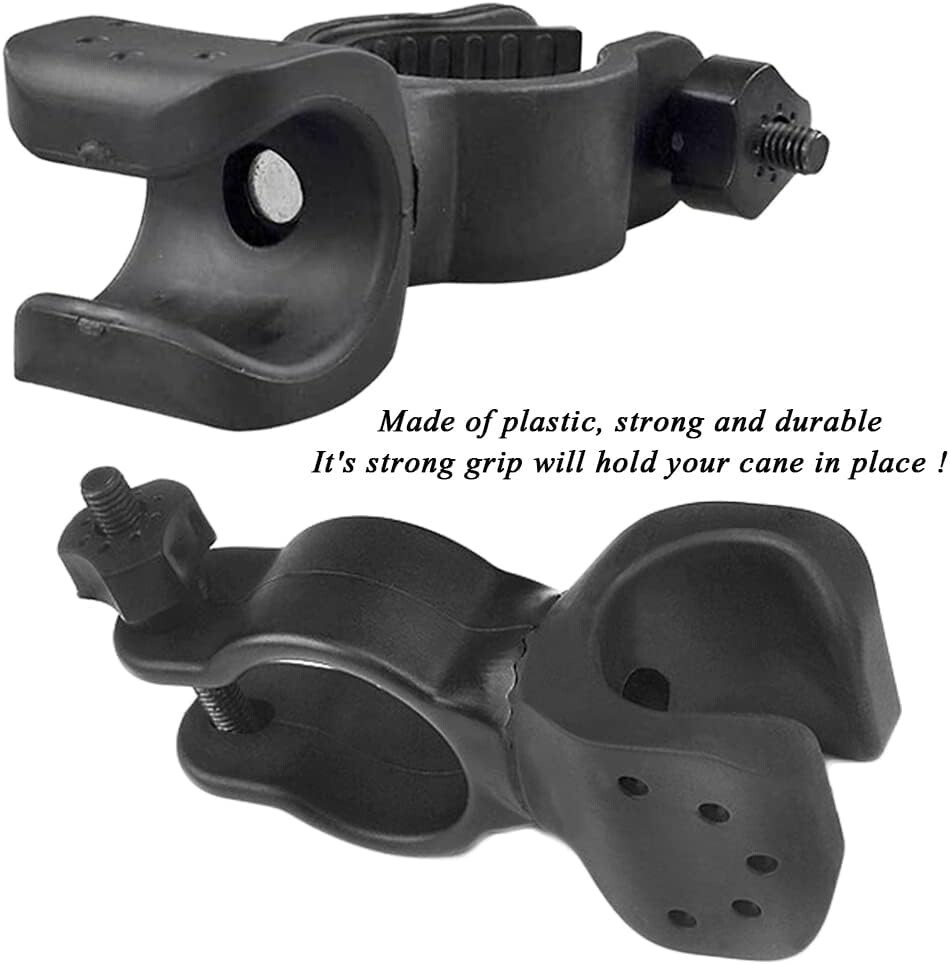 Mobility Aid Stick Bracket - 360° Rotatable Holder for Canes, Crutches, Walkers