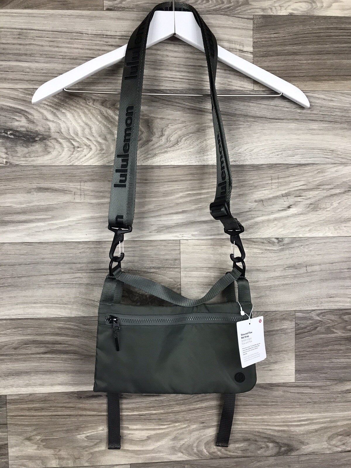 Lululemon Stow and Flow Mat Strap Bag Logo One-Size Grey Sage GRSG 25411
