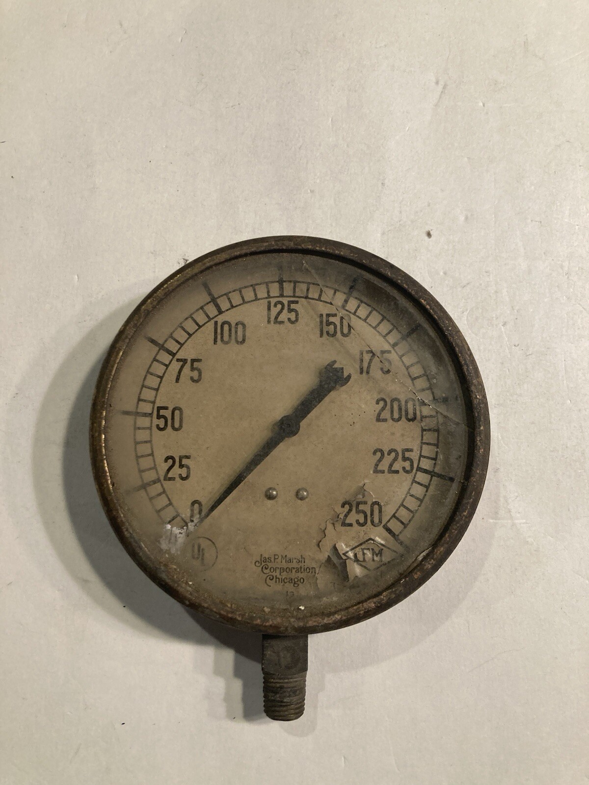 VINTAGE JAS. P MARSH COMPANY 5"  PRESSURE GAUGE