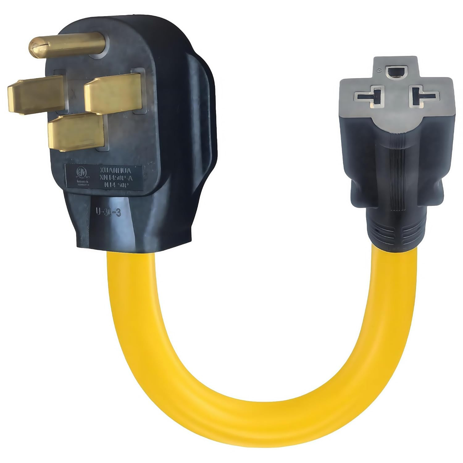Nema 14-50P to 6-15R/6-20R Adapter Cord 50Amp Dryer Plug Male to T-Blade Female