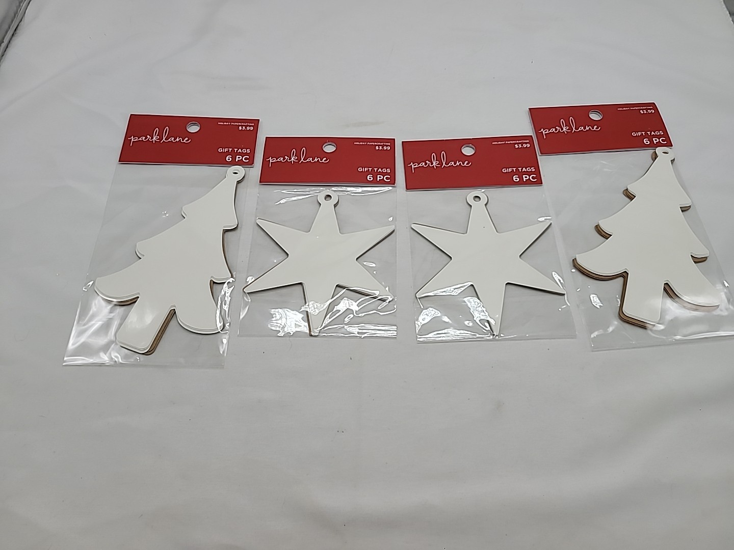 24 New Park Lane Gift Tags Stars And Christmas Tree's 12 Of Each