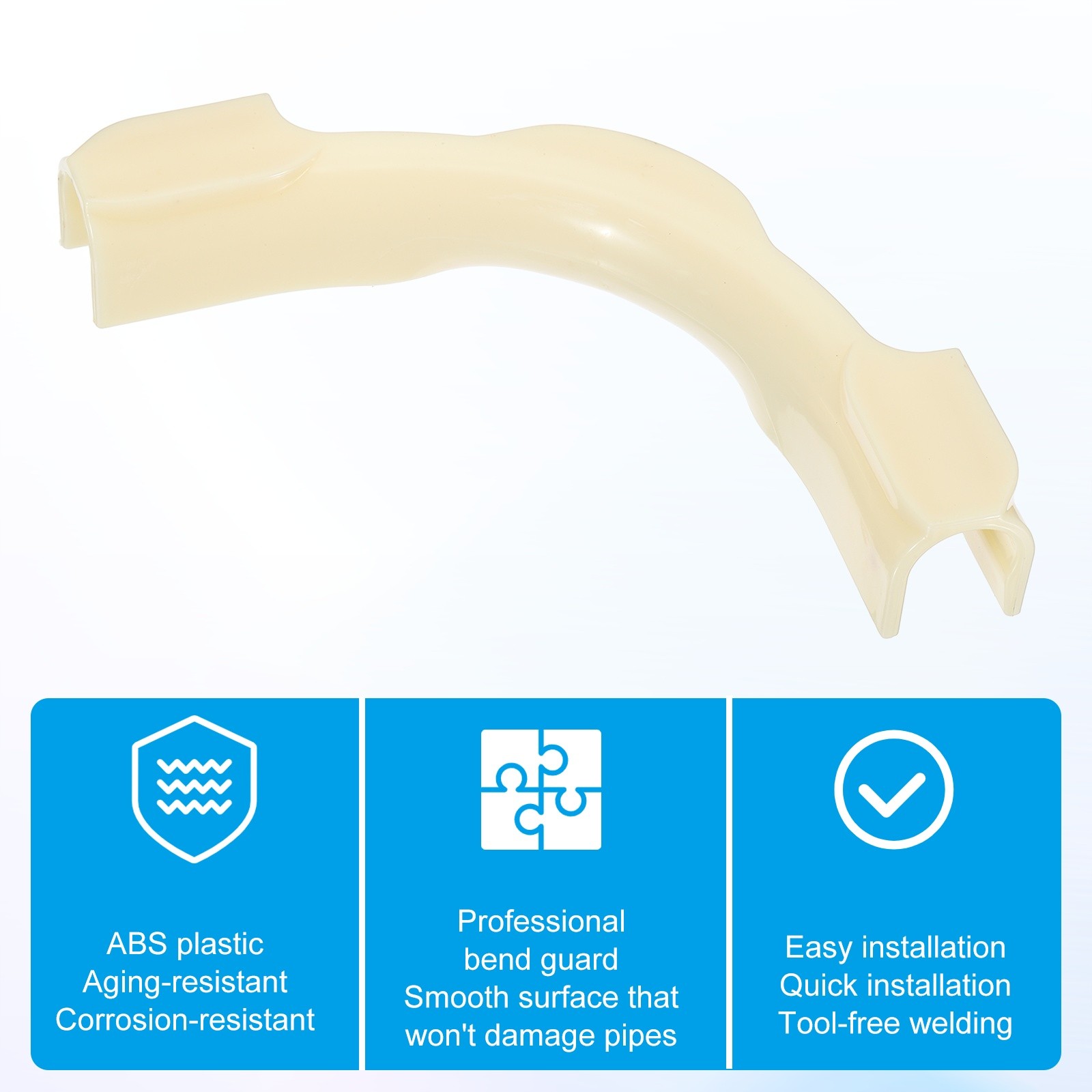 20mm PEX Tube Bend Support, 4Pcs ABS Plastic Elbow Bend Support, Light Yellow