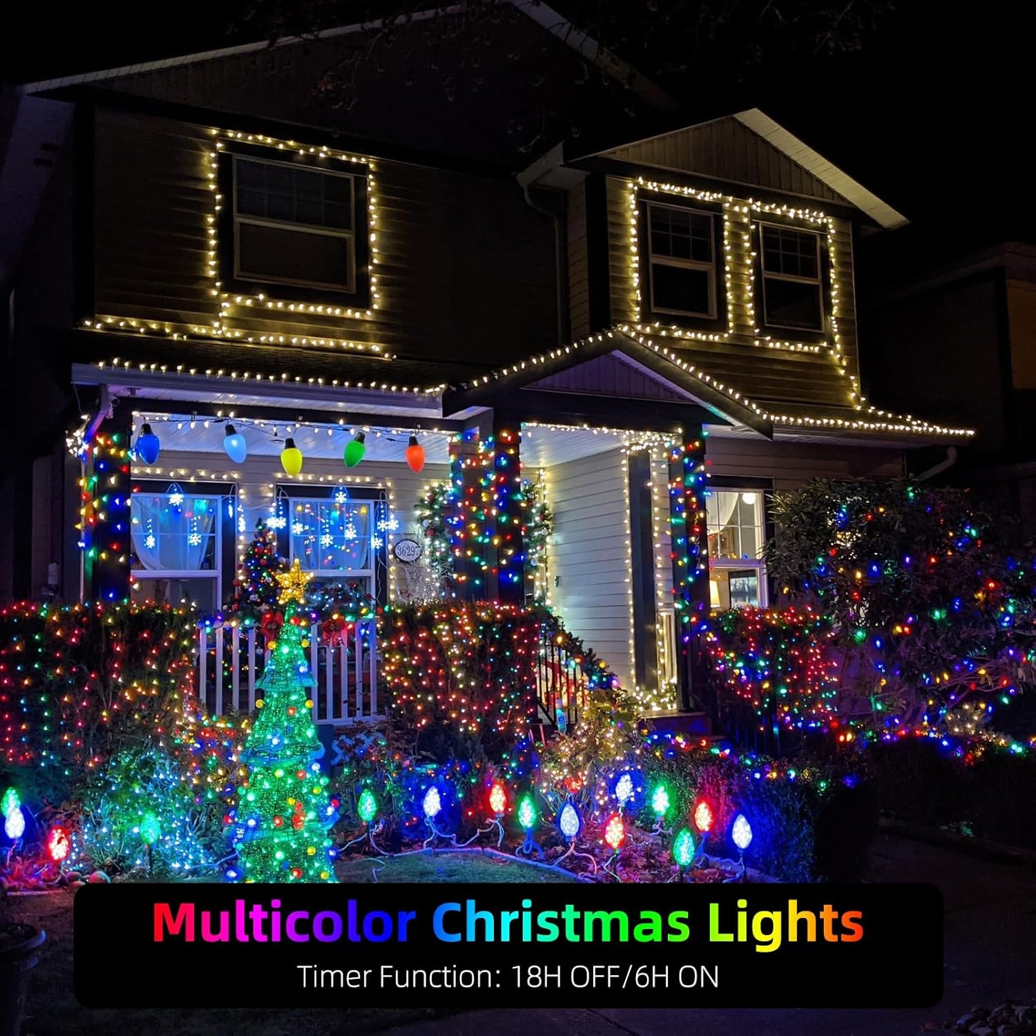 XTF2015 262FT 800 LED Christmas String Lights, 262 FT, Multicolor