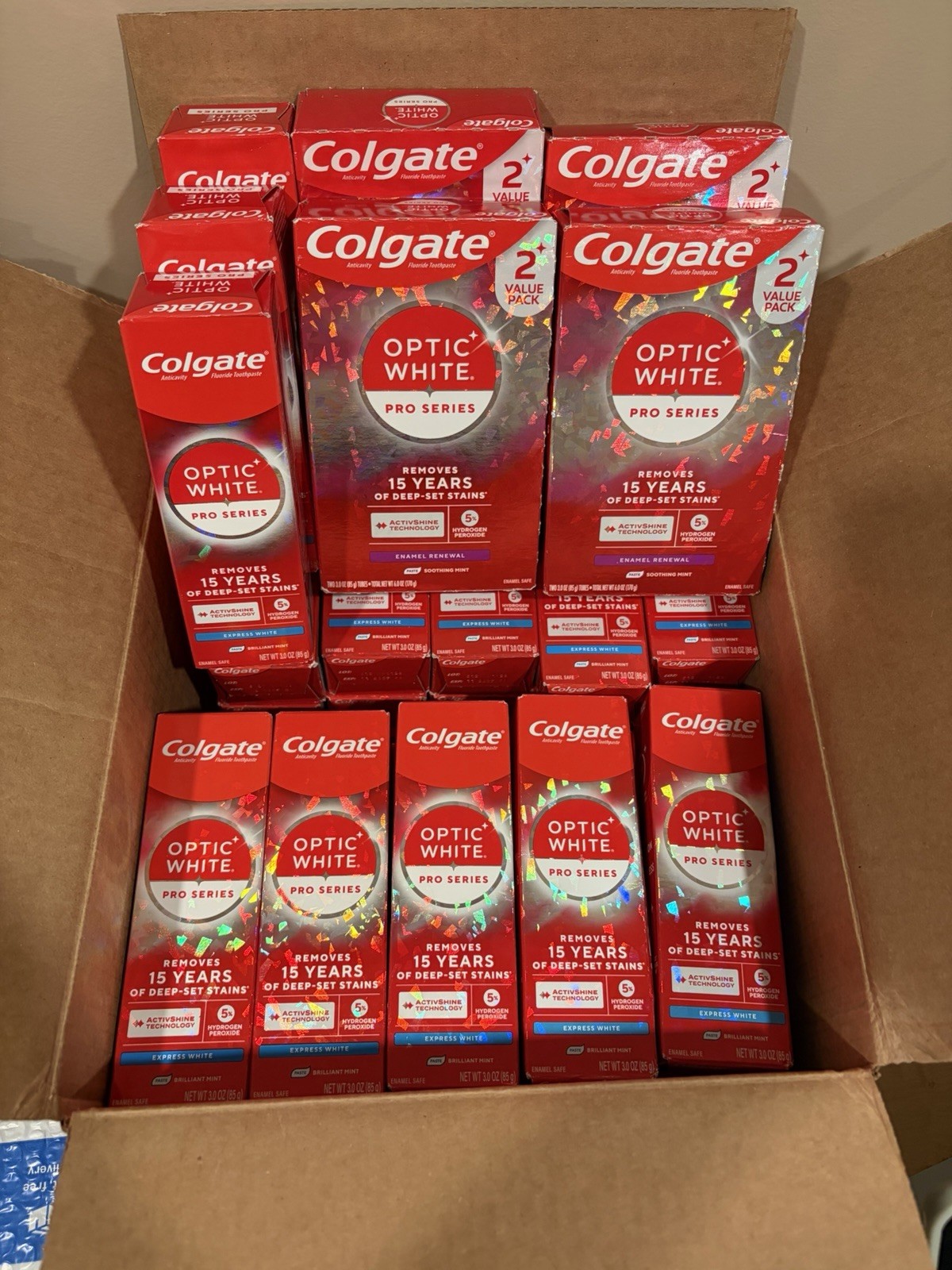 Colgate Optic White Pro Series Toothpaste 5% Hydrogen Peroxide Bulk Lot 41 Tubes