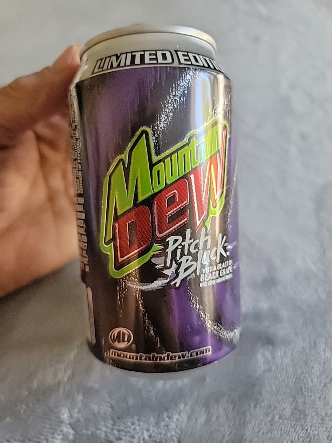 Mountain Dew Pitch Black Can - Limited Edition - Pop-top Unopened empty can