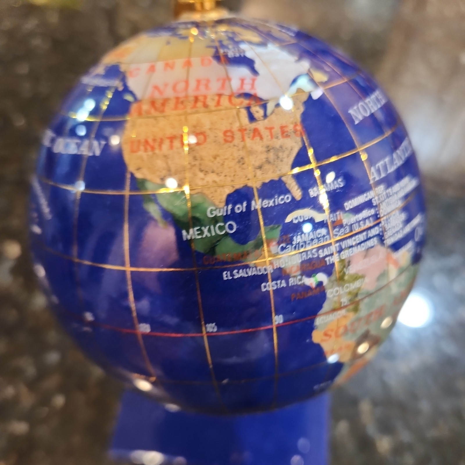 Small Lapis Gemstone Globe