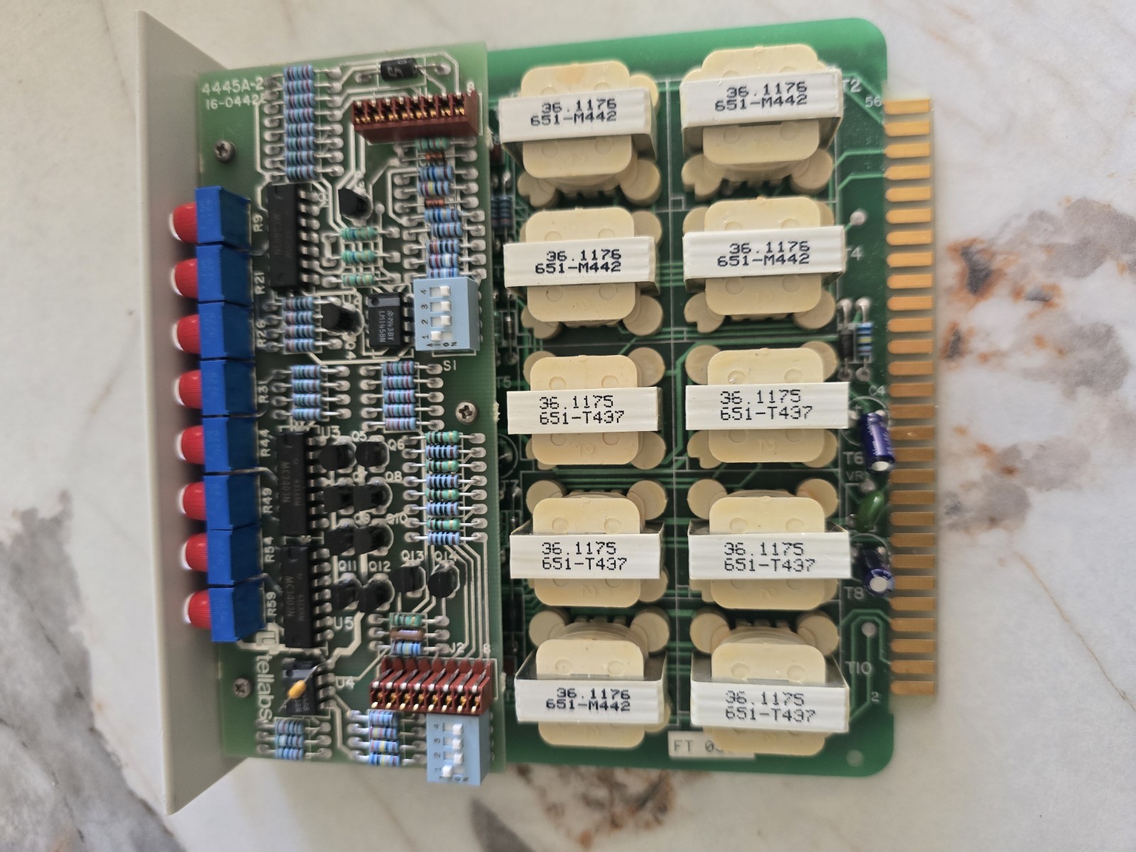 Tellabs 4445A Active Data Bridge Dual 5-Way Balanced Telecom Module Card 84445A