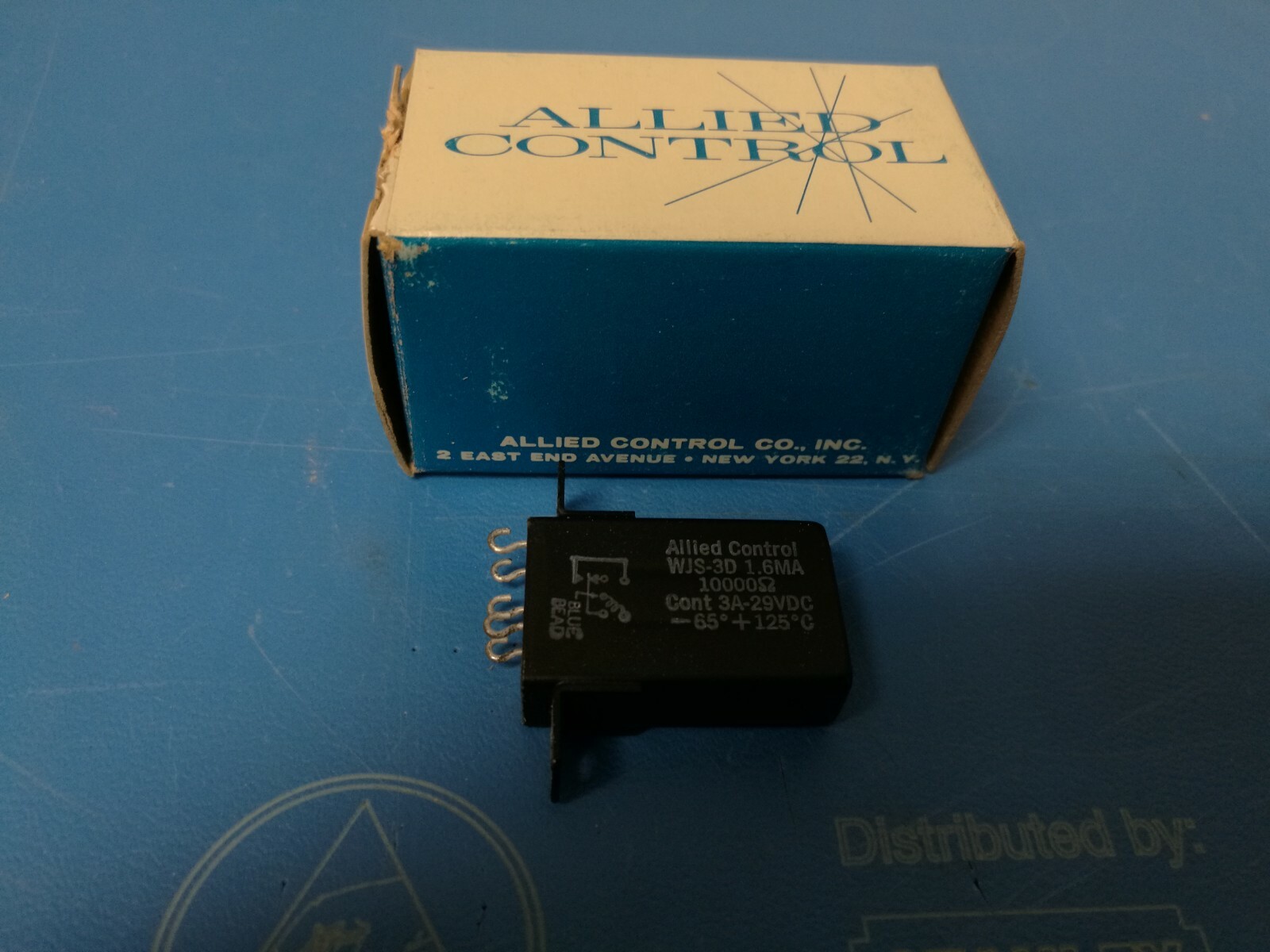 ALLIED CONTROL RELAY WJS-3D 1.6MA 10000 OHM NEW IN BOX