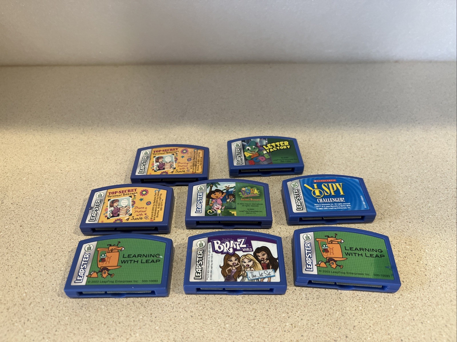 Lot of 8 Leap Frog Leapster Learning Game, Plus more  Cartridges