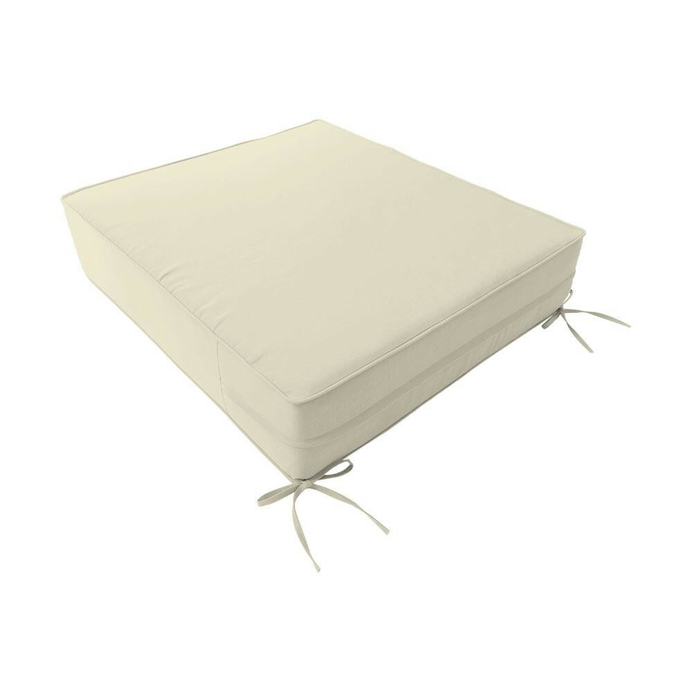 *COVER ONLY*- Outdoor Deep Seat Backrest Pillow Slipcover Piped Trim Large-AD005