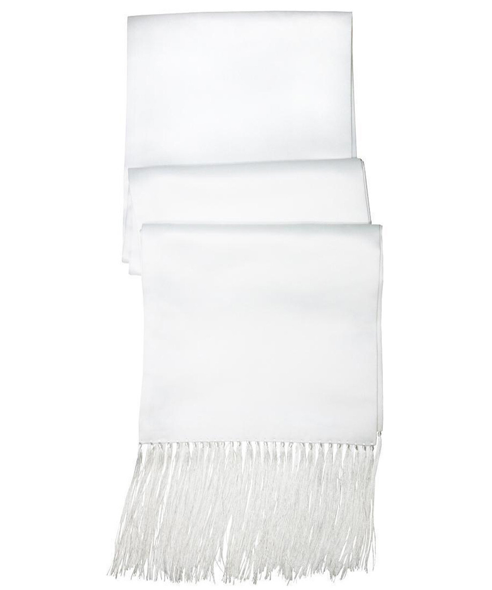 Satin Tuxedo Scarf in White or Black