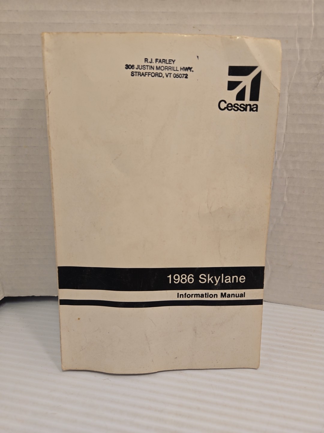 Information Manual Skylane The Cessna Aircraft Company Model 1986 Information