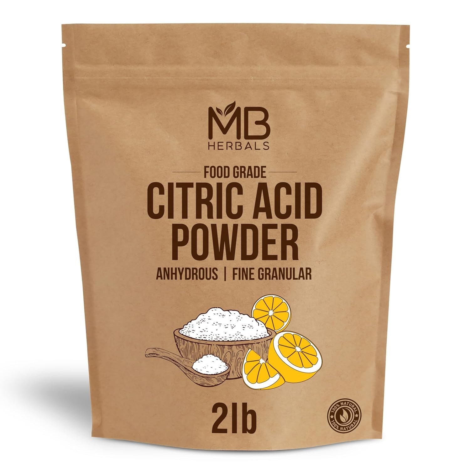 Citric Acid Powder, 2 lb. Citric Acid for Bath Bombs, Citric Acid Food Grade
