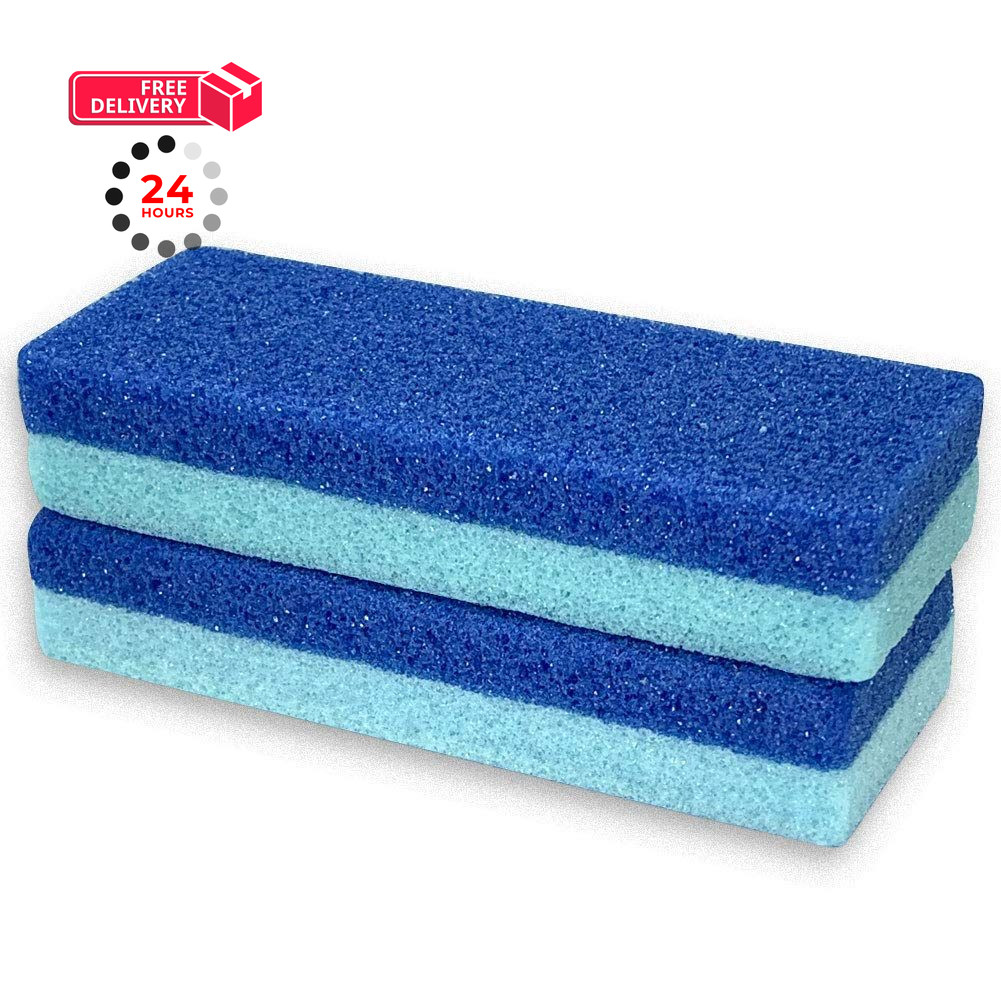 Maryton Foot Exfoliator File Pumice Scrubber Sponge 2 Count (Pack of 1), Blue