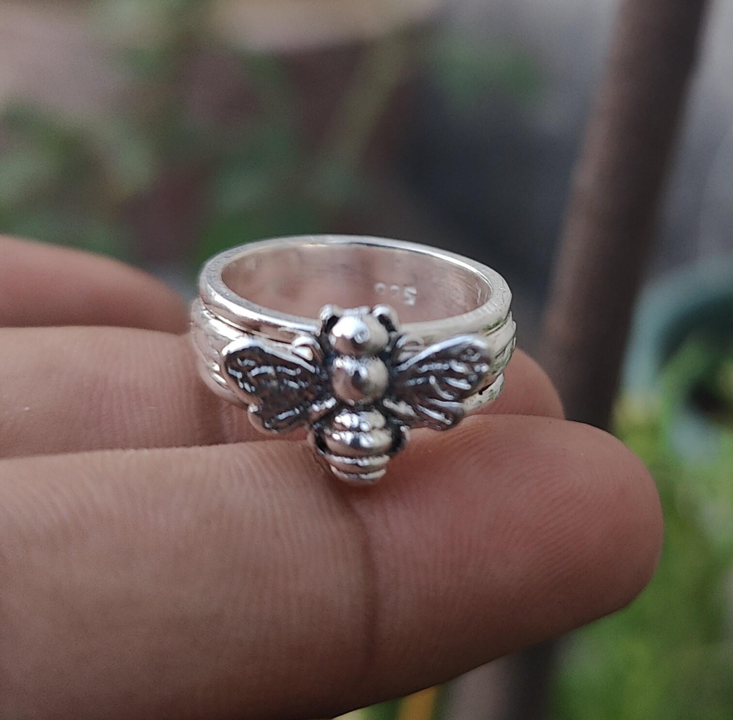 Honeybee 925 Sterling silver Band &Statement Spinner Ring Handmade Ring All Size