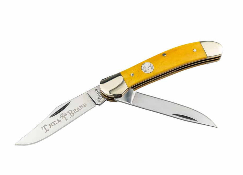 BOKER Treebrand Copperhead Smooth Yellow Bone Classic Two-Blade Knife 110862