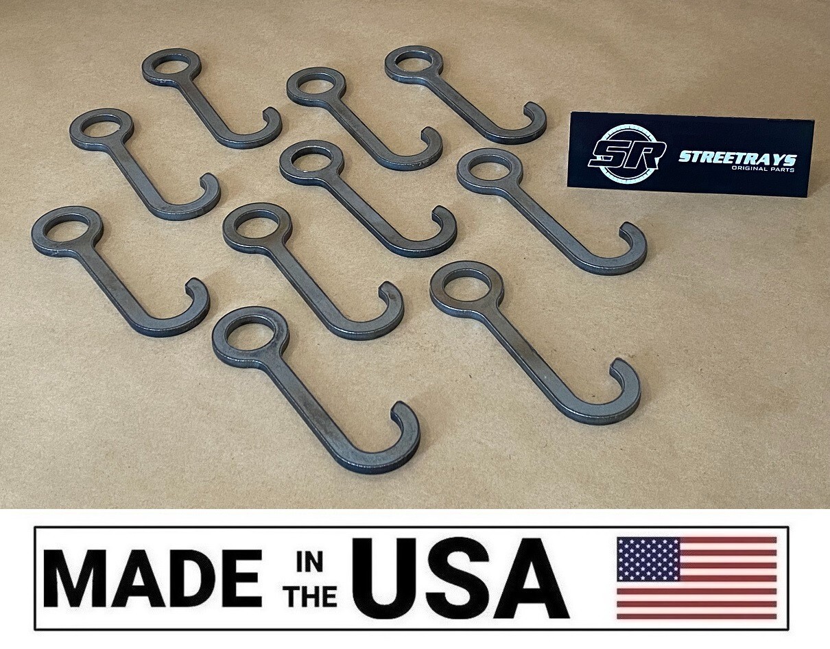 [SR] 6" Drop Steel Target Round Hook Hanger FOR 3/4" Pipe & Conduit (Set of 10)
