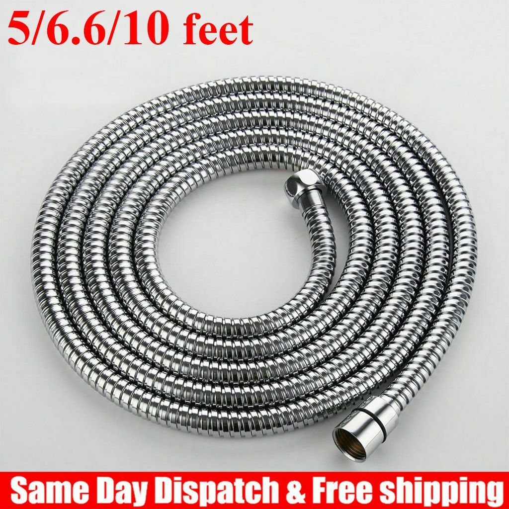5/6/10 feet Shower Head Hose Handheld Extra Long Stainless Steel Bathroom Tube