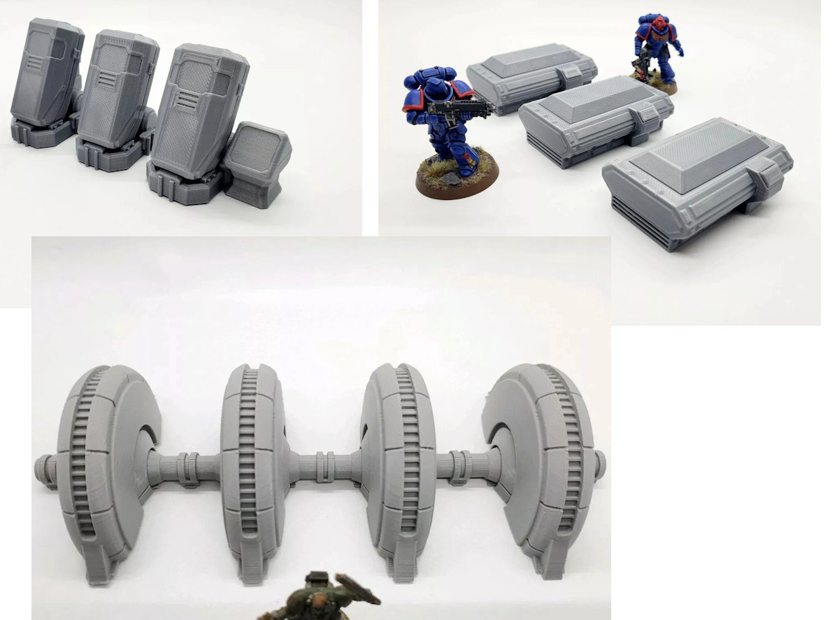 Sci fi terrain pack #4 28mm terrain FAST SHIP|Alternate Wargaming Miniature