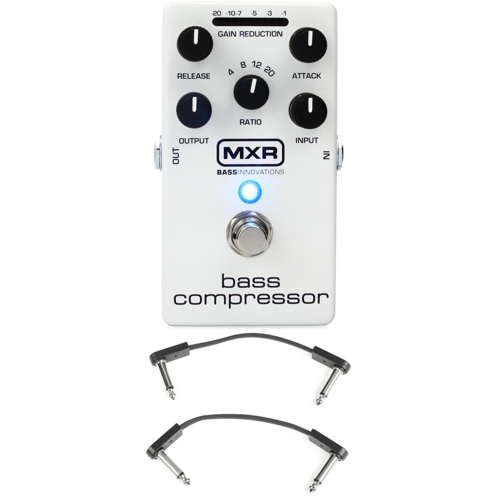 MXR M87 Bass Compressor Pedal with EBS Patch Cables