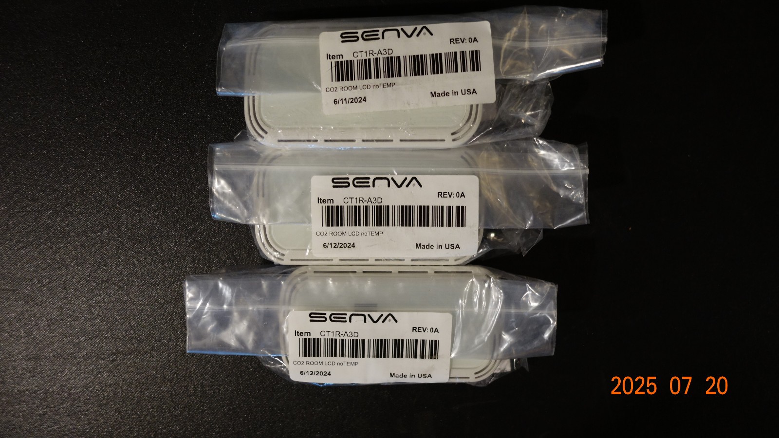CT1R-A3D SENVA Qty 3 CO2 Room LCD Sensor / No Temp - Brand New FREE SHIPPING!