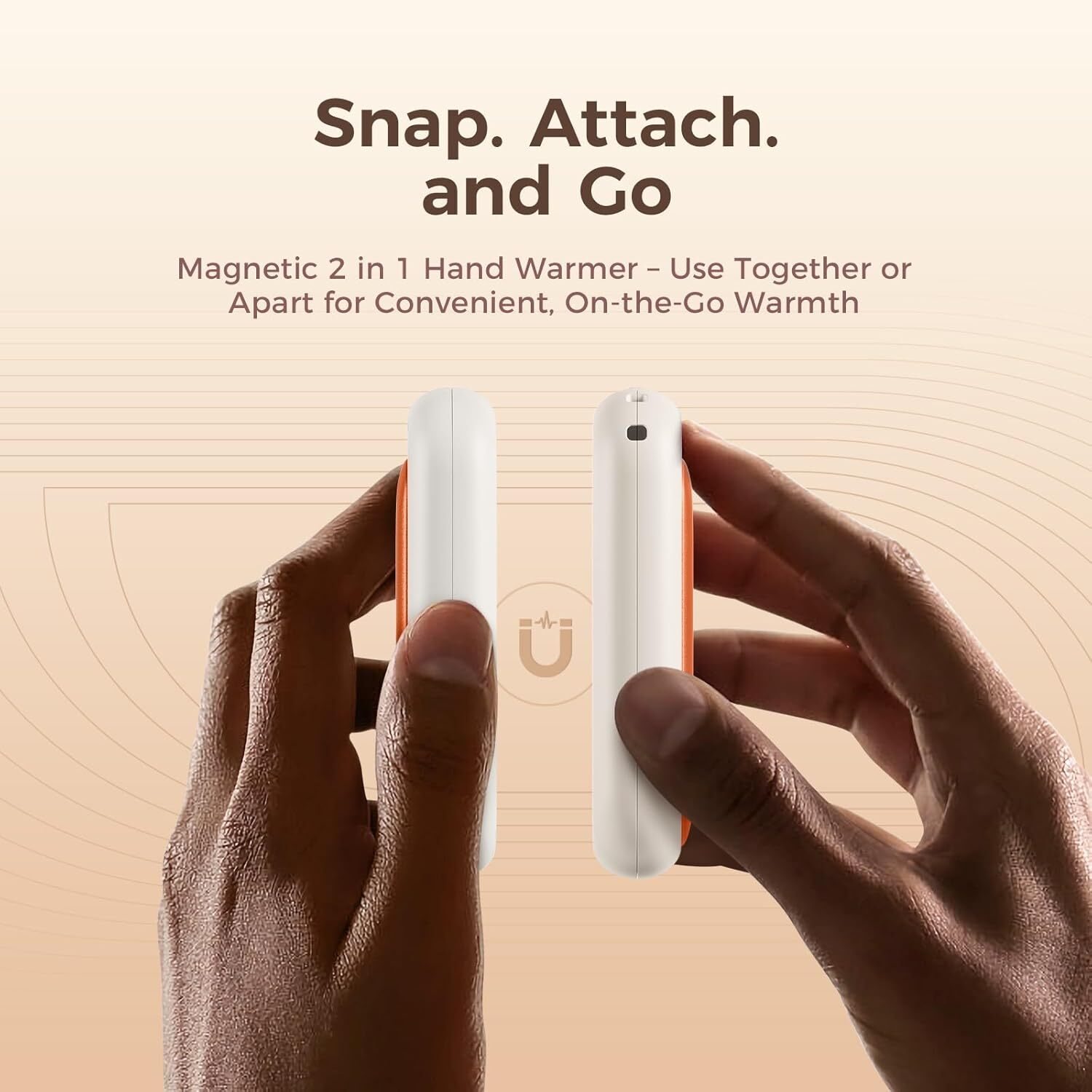 OCOOPA Magnetic 2 in 1 Rechargeable Hand Warmers 5000mAh Power Bank 16 Hrs Heat