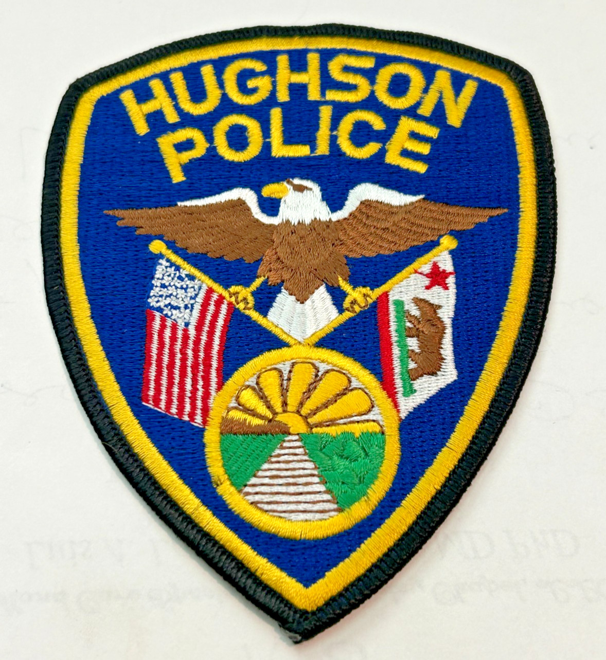 Vintage Hughson California Police Patch Unused