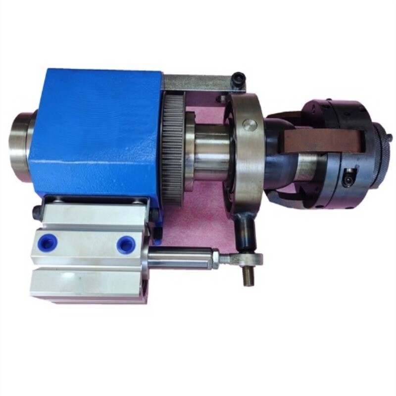Small Lathe Multi-Function Headstock Pneumatic Quick-Action Chuck Rotary Type