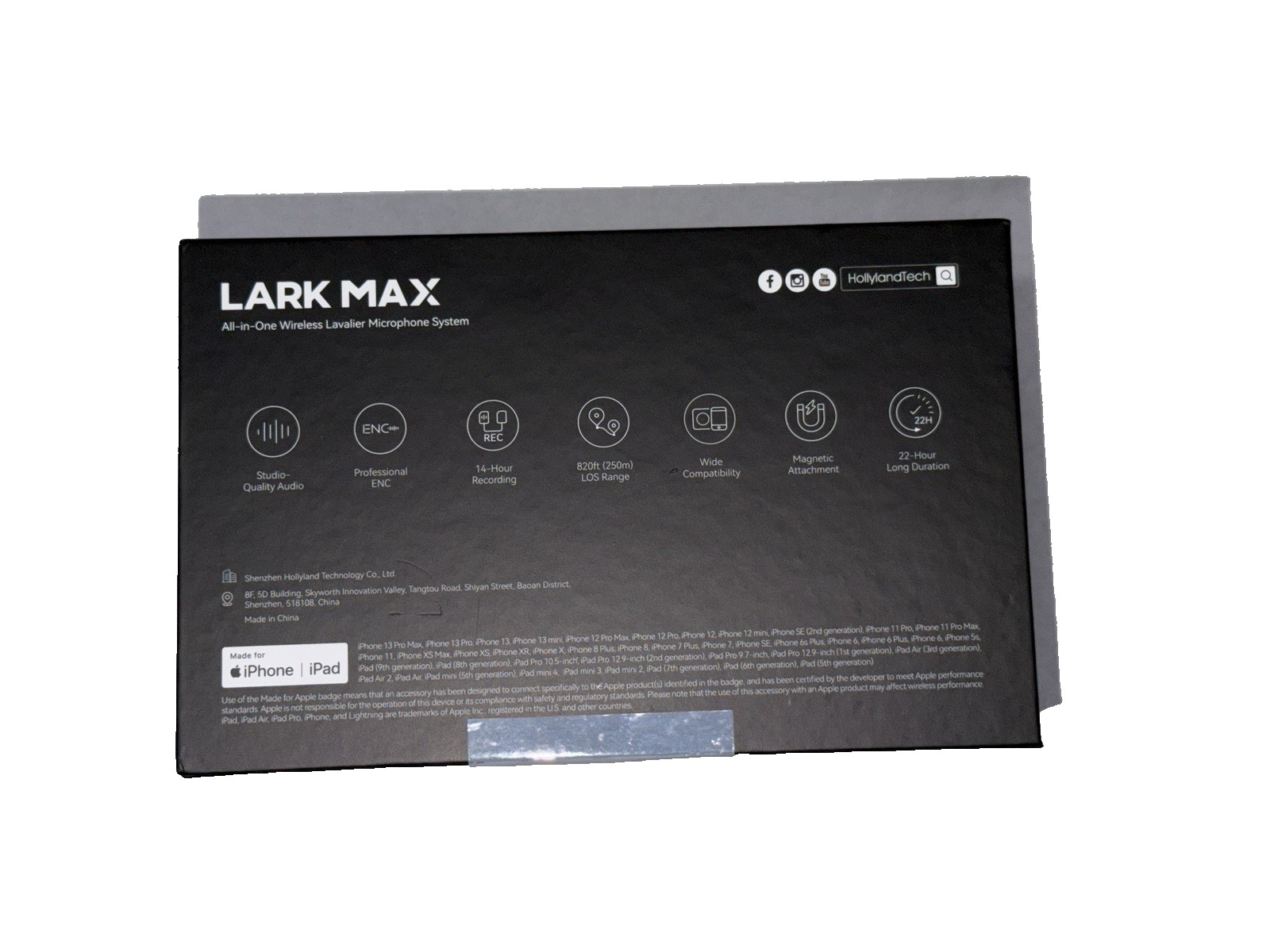 Hollyland Lark Max Duo Wireless Lavalier Microphone System DSLR iPhone Android