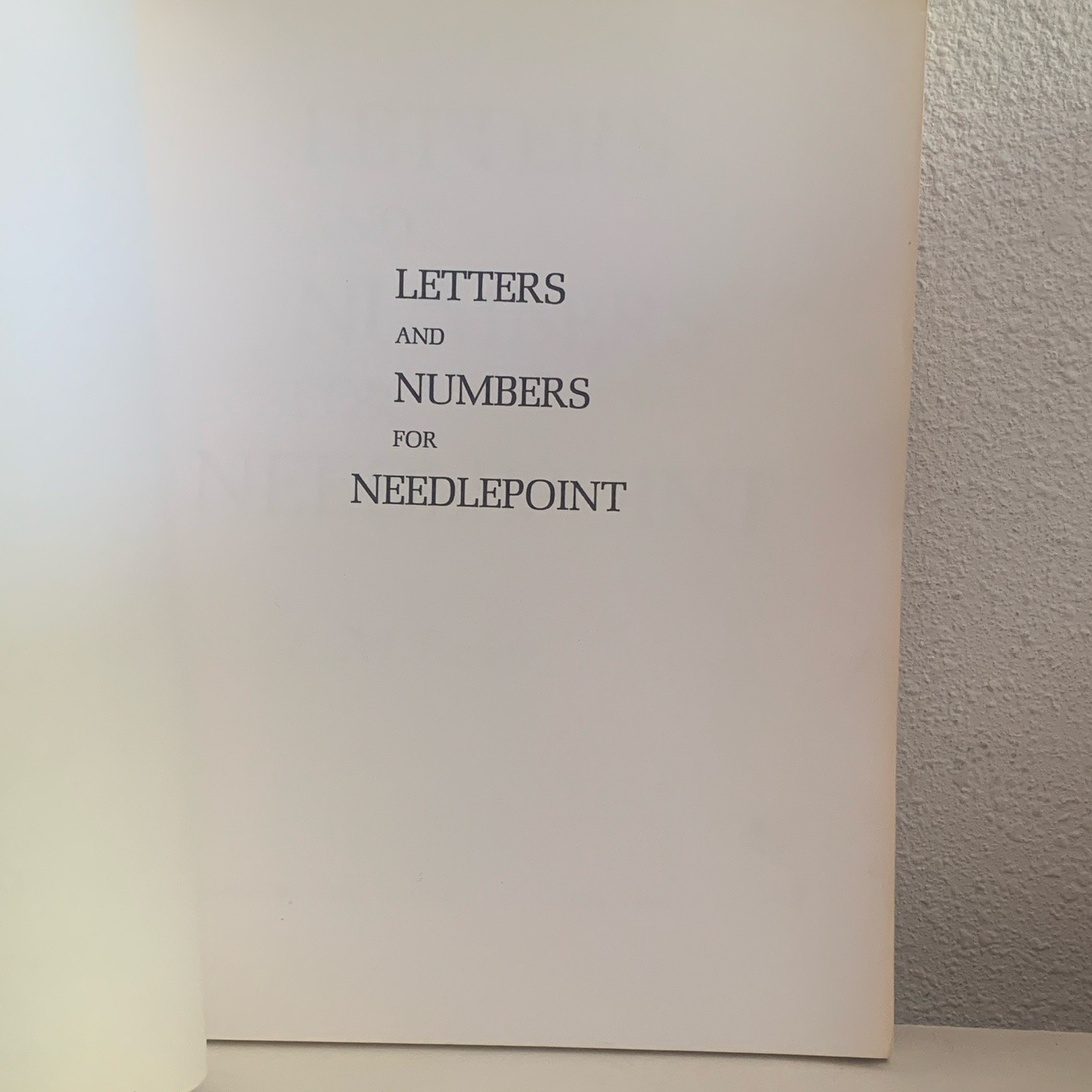 Charles Scribner's Sons Letters & Numbers for Needlepoint Book 77-16711