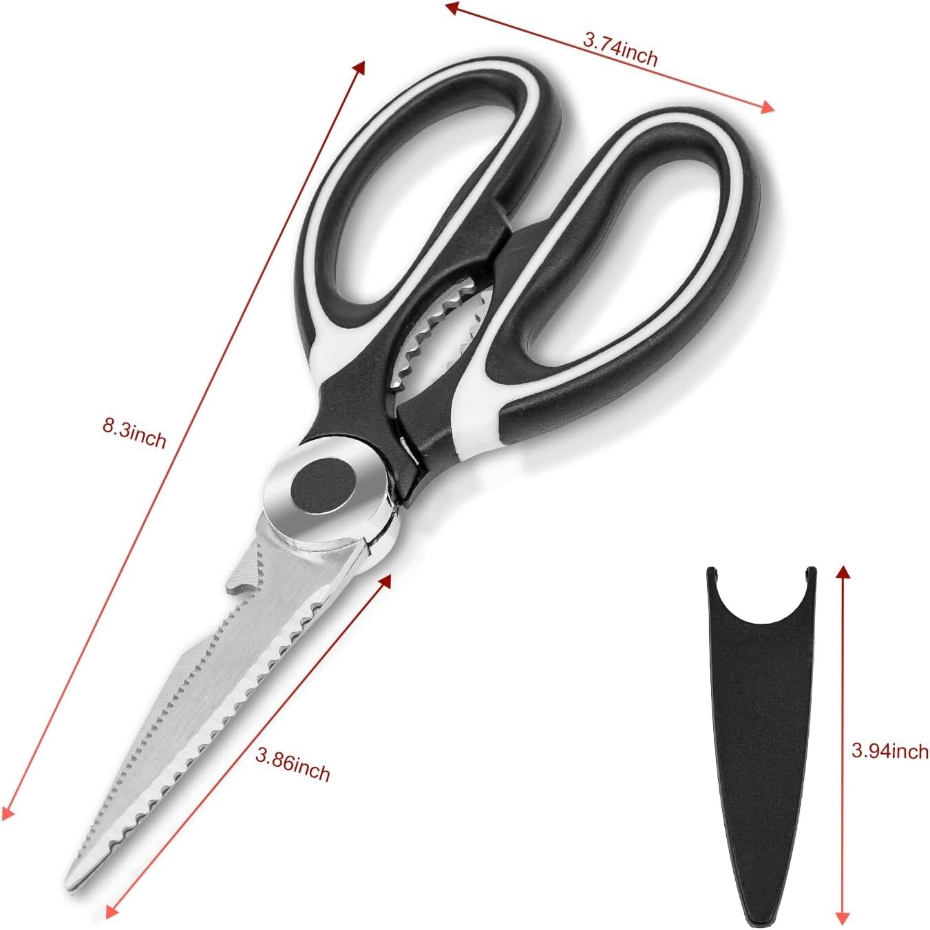 2 Pack, High-Quality Heavy-Duty Kitchen Scissors Multifunctional Sharp Shears