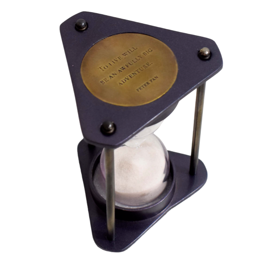Modern Minimalism Classic Function: Triangle Sand Timer w/ Gleaming White Sand