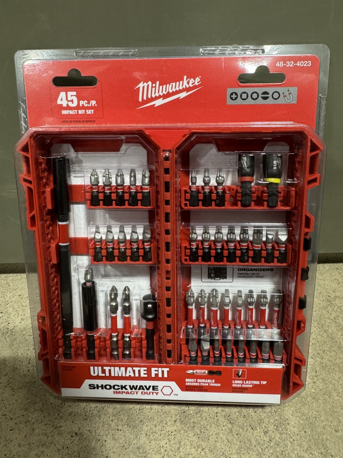 Milwaukee 48-32-4023 SHOCKWAVE Impact Duty Steel Driver Bit Set (45-Piece)