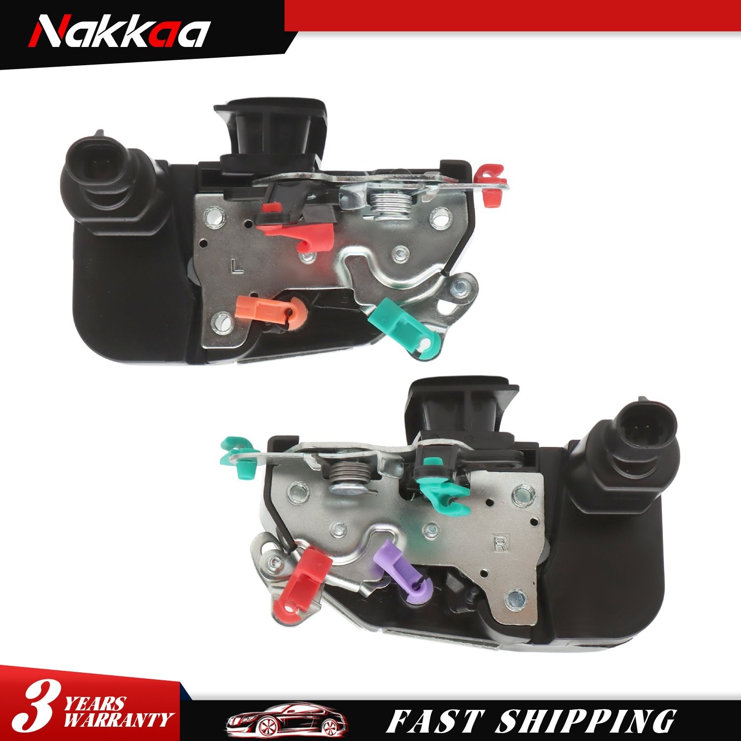 2x Front Left & Right Door Lock Actuator For 1994-2002 Dodge Ram 1500 2500 3500