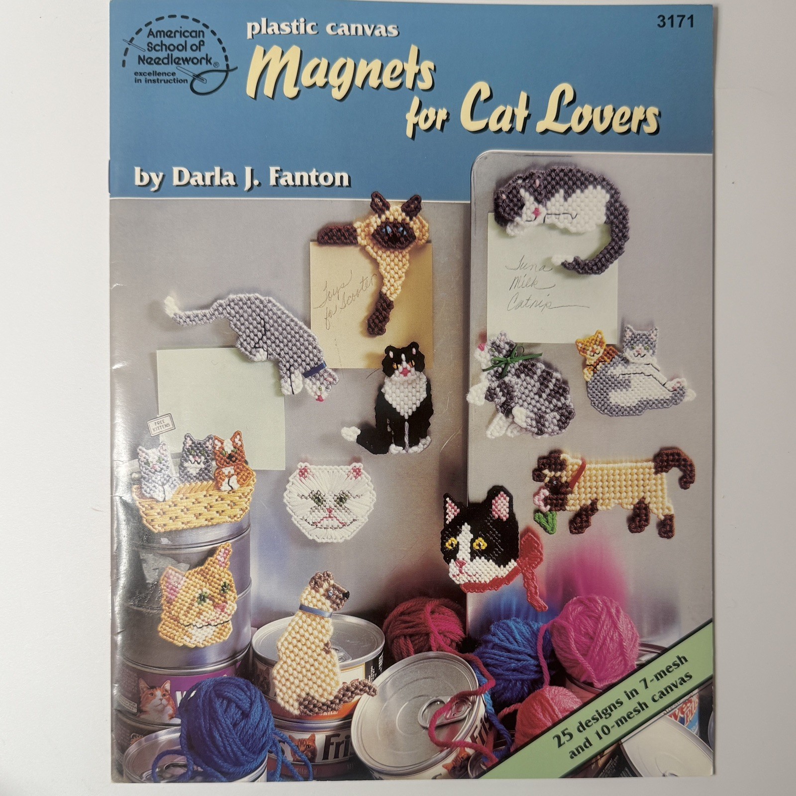 Vintage Cat Magnets Pattern Book  American School of Needlework Crafting 1996