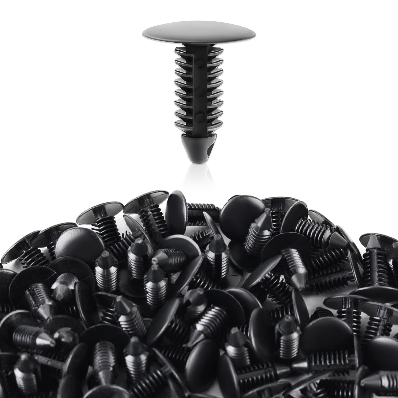 AUTOKAY 100Pcs 8mm Bumper Clips Auto Car Hole x 20mm x 22mm, black