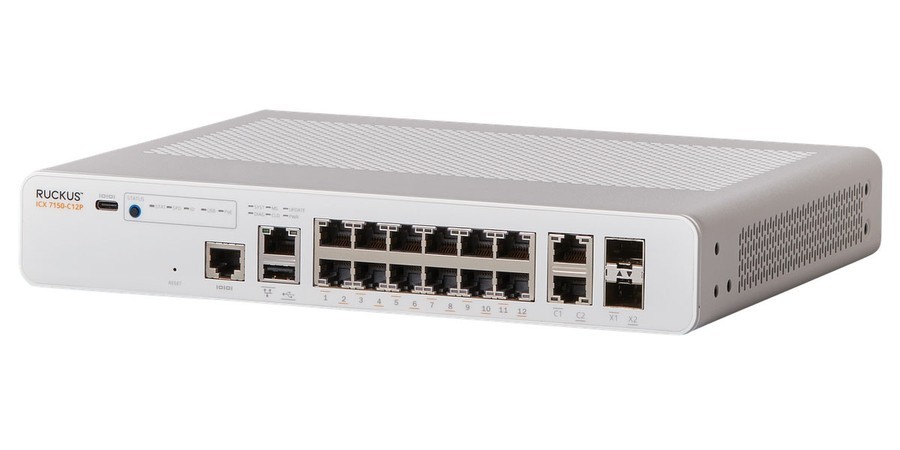 Ruckus ICX7150-C12P-2X10GR 12-Port Managed Compact Switch L3 10GB SFP