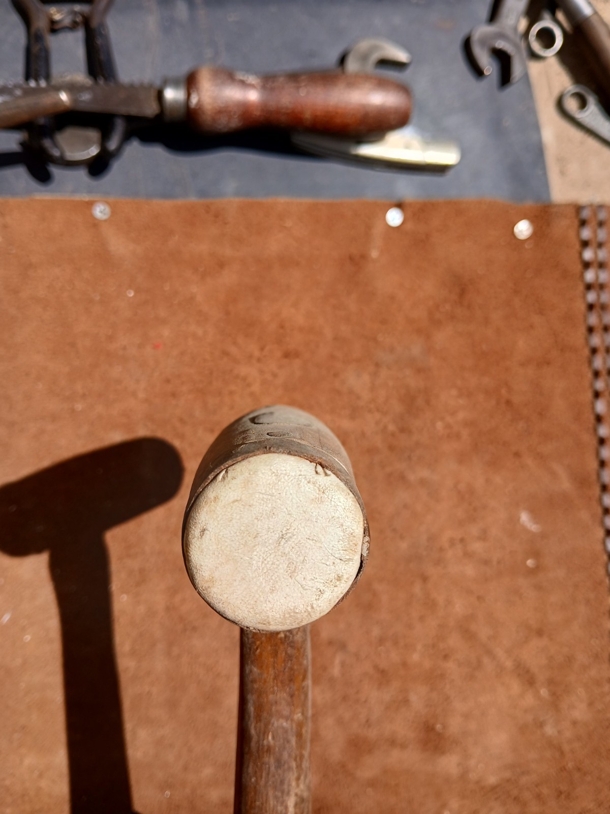 Vintage soft wood mallet, Auto body