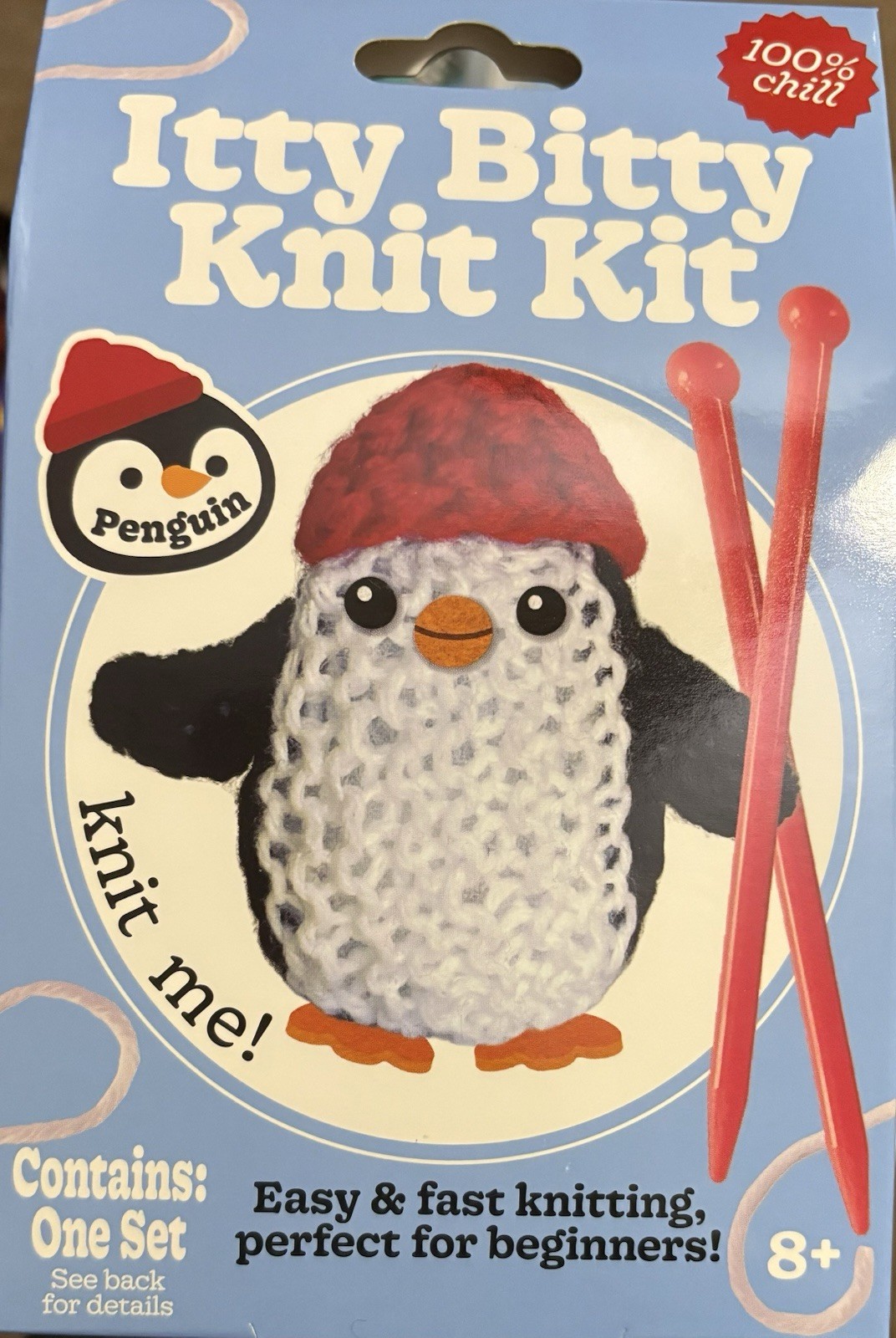 Itty Bitty Knit Kit - Penguin craft kit