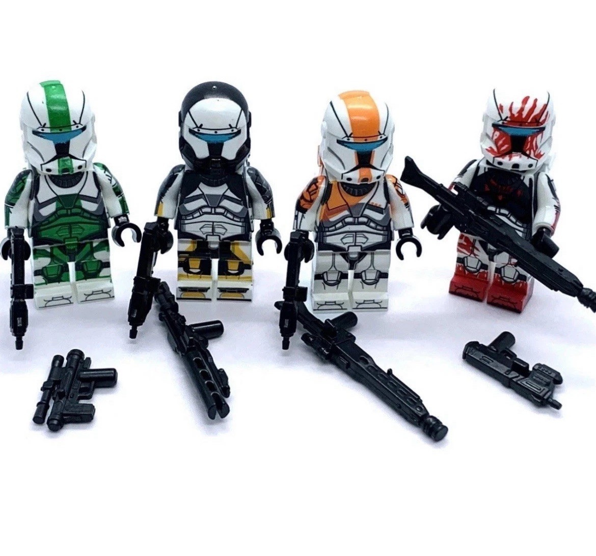 Custom Delta Squad Boss Fixer Scorch Sev Minifigures – Clone Commandos Set