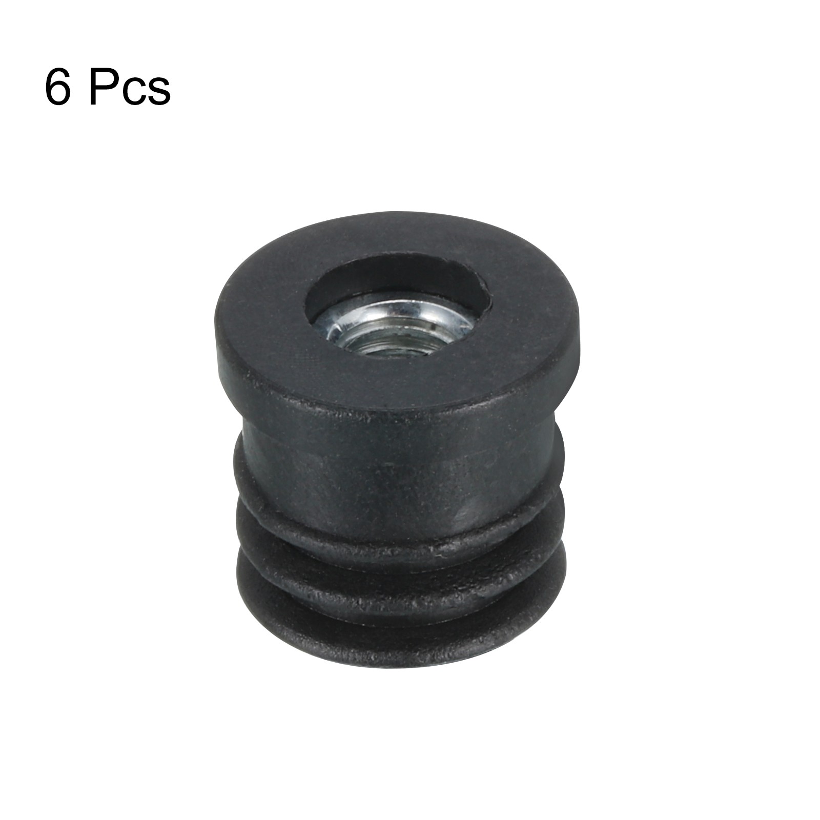 6Pcs Caster Insert with Thread, 16mm/0.63" M6 Thread for Furniture