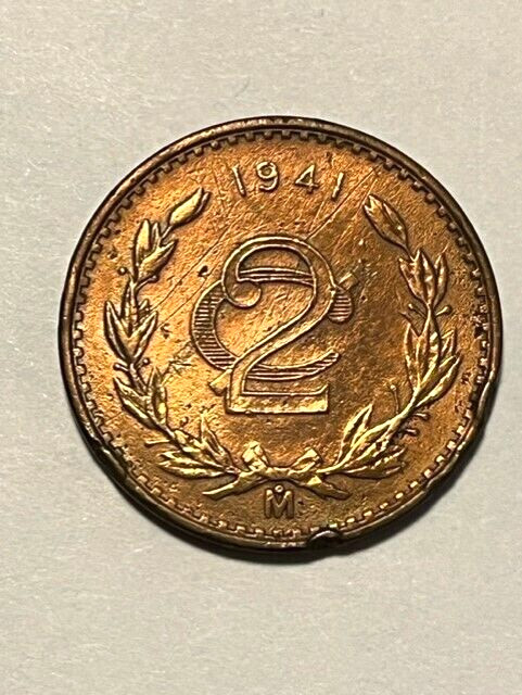 1941 Mexico 2 Centavos Circulated #12146