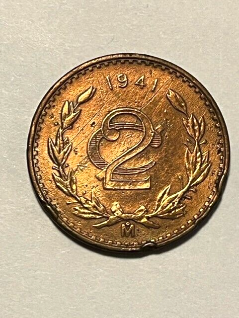 1941 Mexico 2 Centavos Circulated #12146