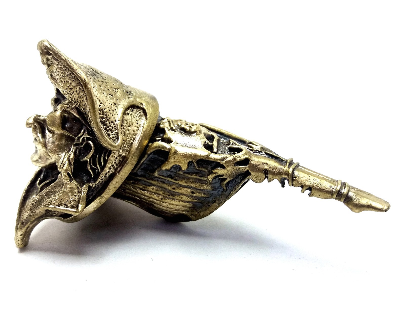 SET PIRATE SOLID BRONZE FINGER GUARD BOLSTER & POMMEL CUSTOM KNIFE MAKING