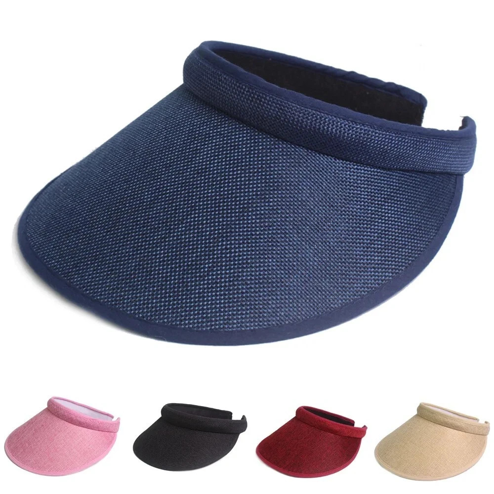 Womens Clip On Sun Visor Ladies Hat Cotton Clip On Sun Visor Tennis Golf Beach