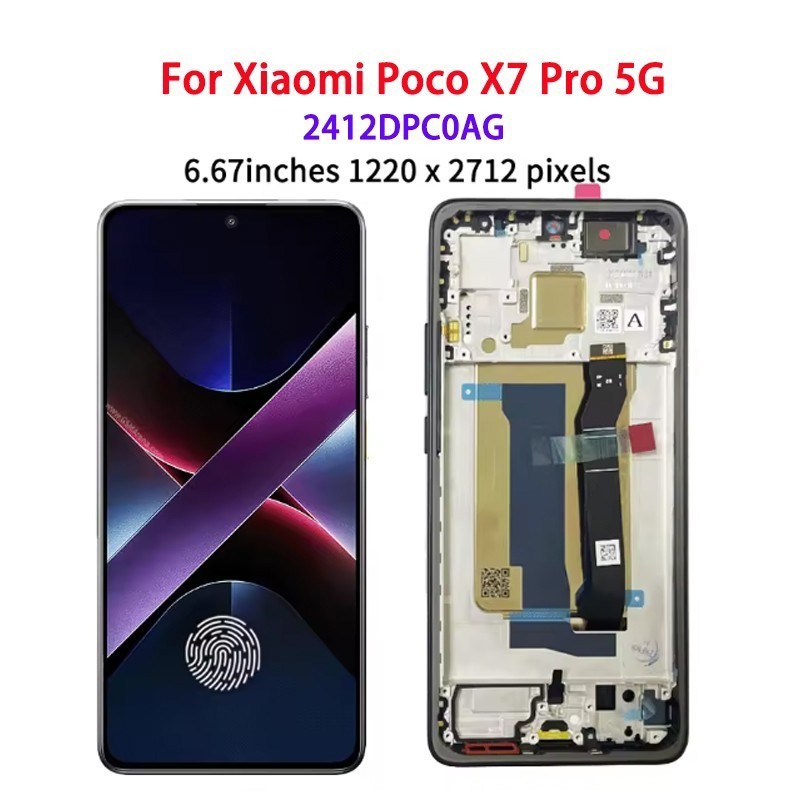 For Xiaomi Poco X7 Pro 5G 2412DPC0AG AMOLED Display Touch LCD Screen Digitizer