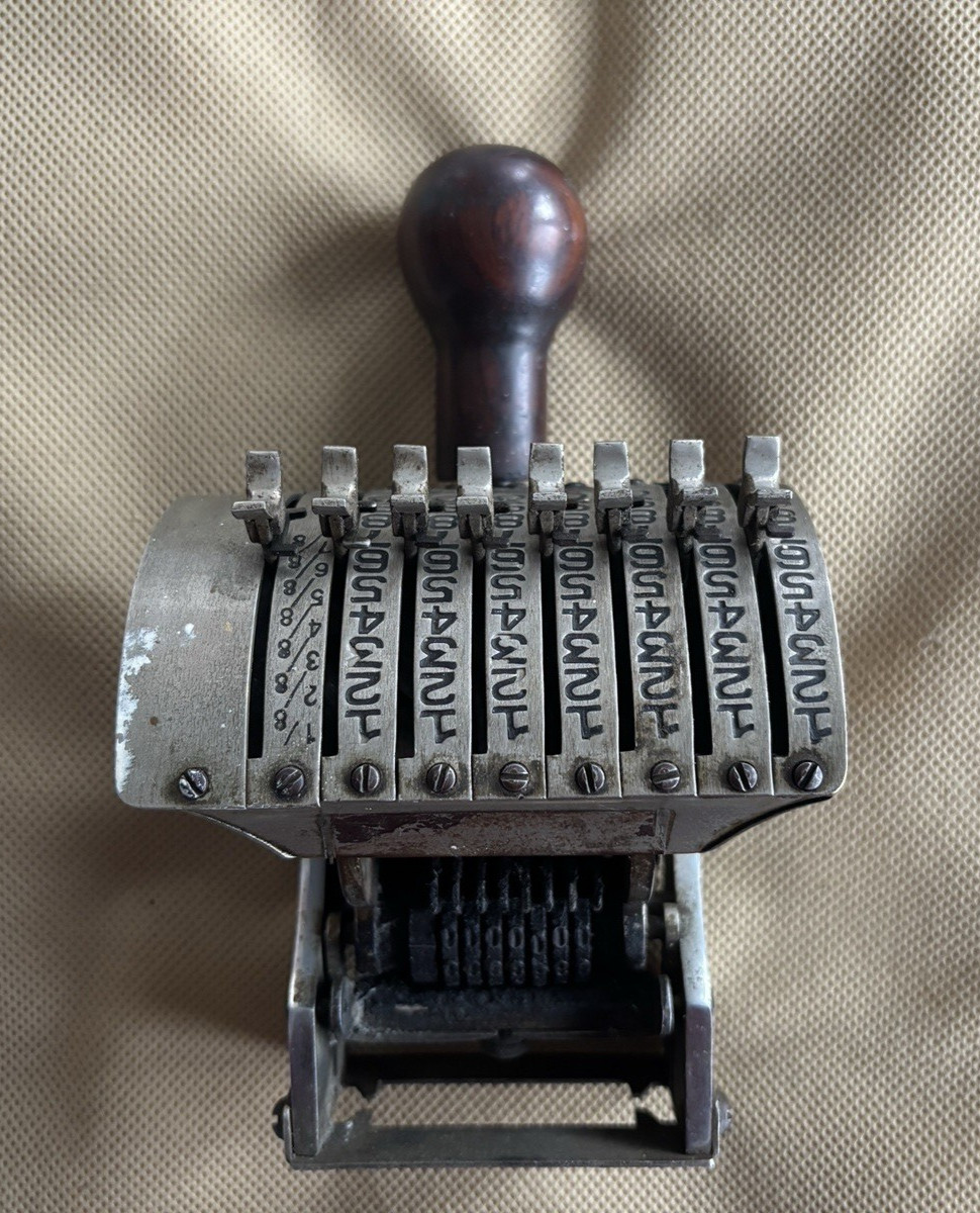 Vintage American Numbering Machine Model 44 Stamper Brooklyn NY