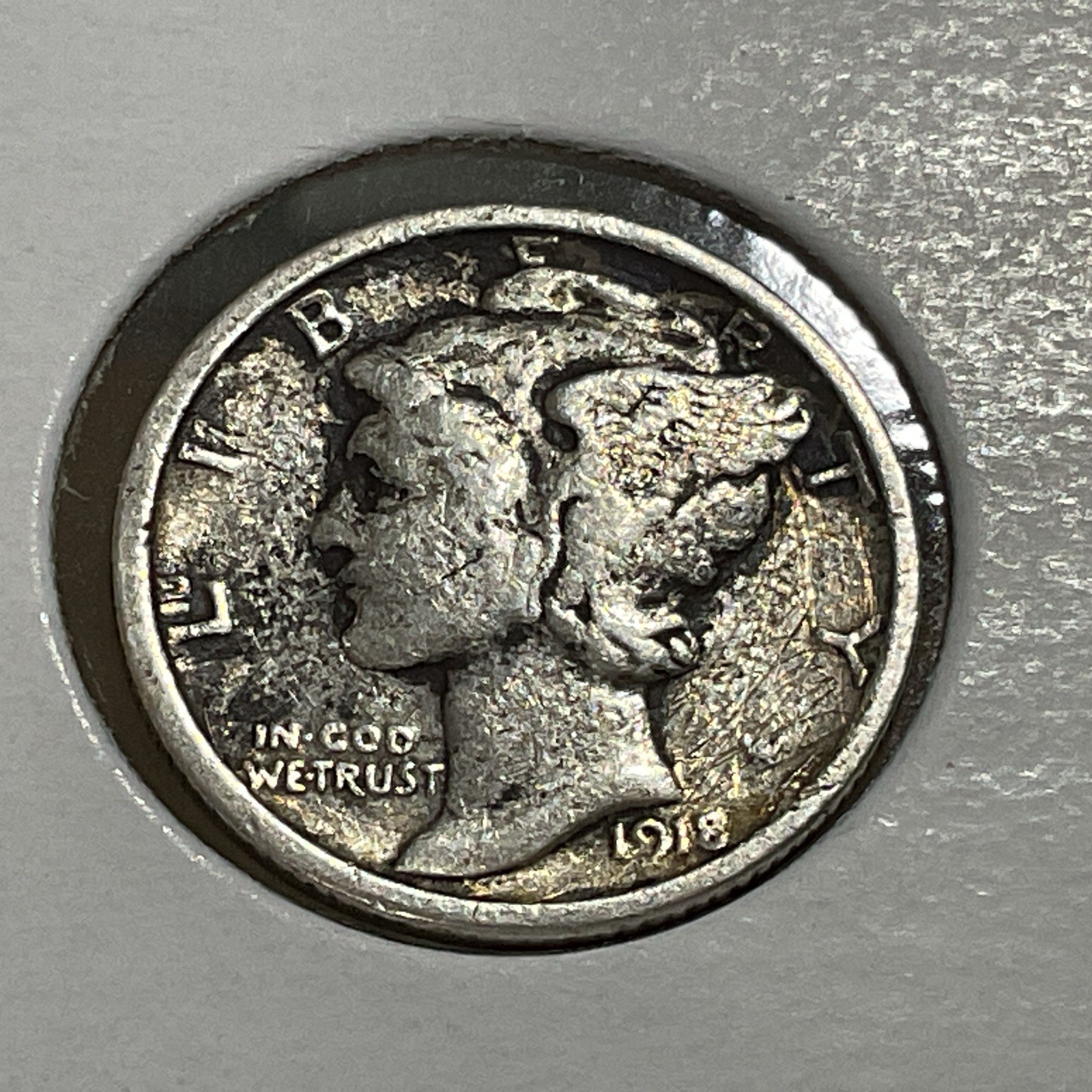 1918-S Mercury Dime in very fine